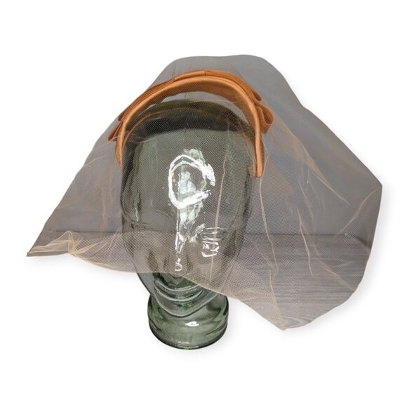 Vintage Rust/Orange Veiled Headband - Picture 1 of 5